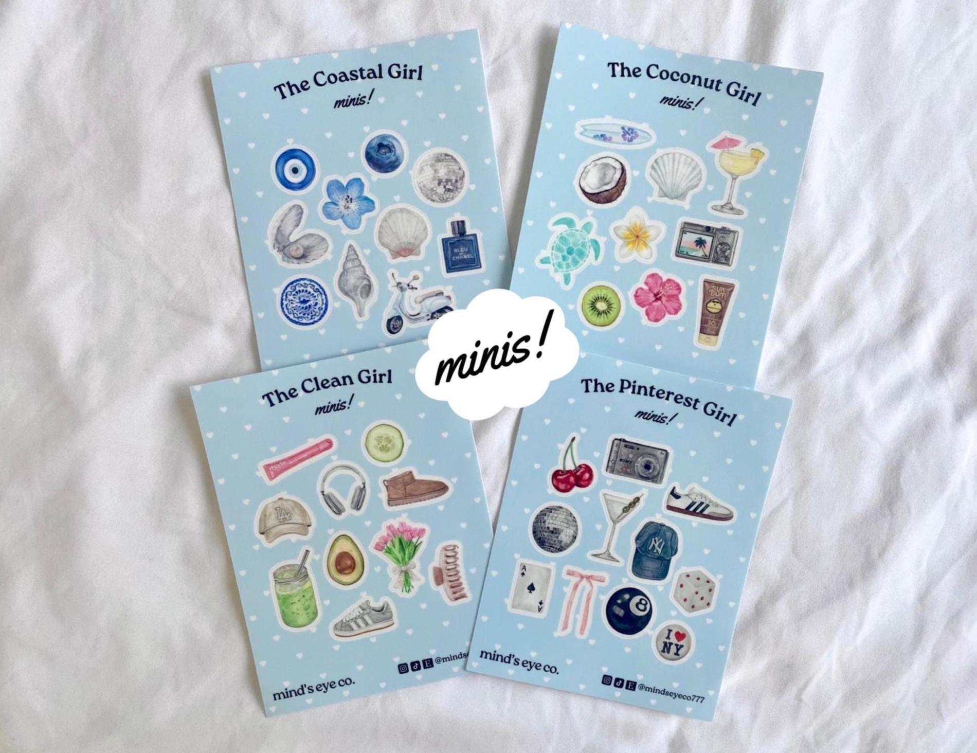 The Minis: Aesthetic Sticker Sheets